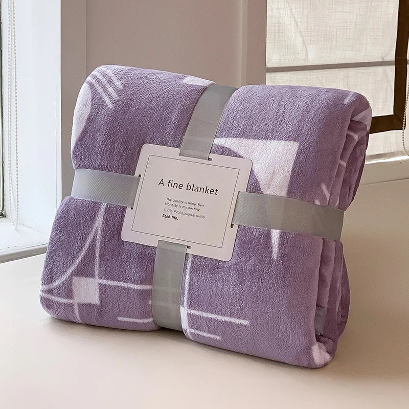 Mauve Soft Lightweight Flannel Throw