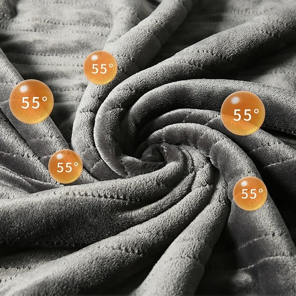 Black Heated Throw with 9 Heat Settings