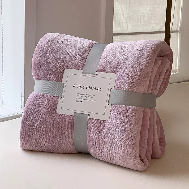 Lilac Soft Lightweight Flannel Throw