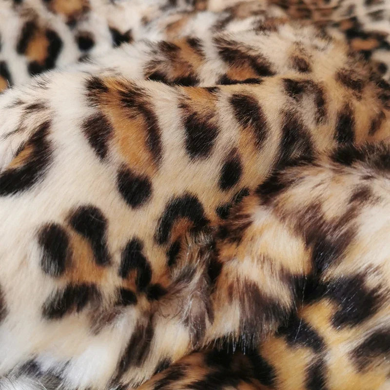 Leopard-Print Faux Fur Throw