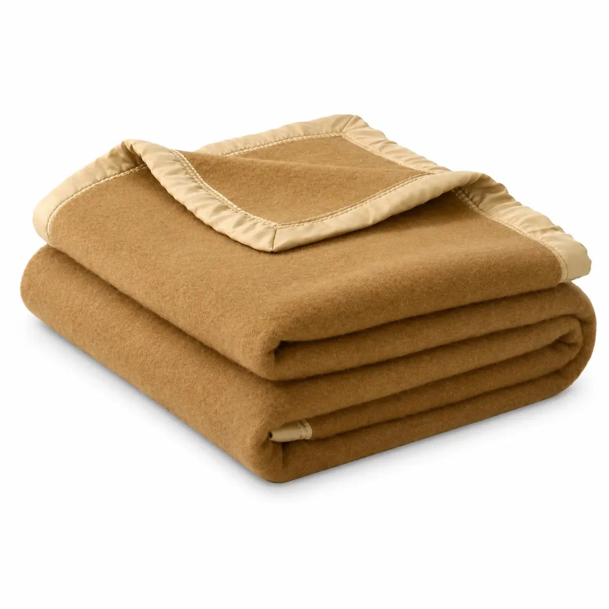 Beige 100% Wool Throw