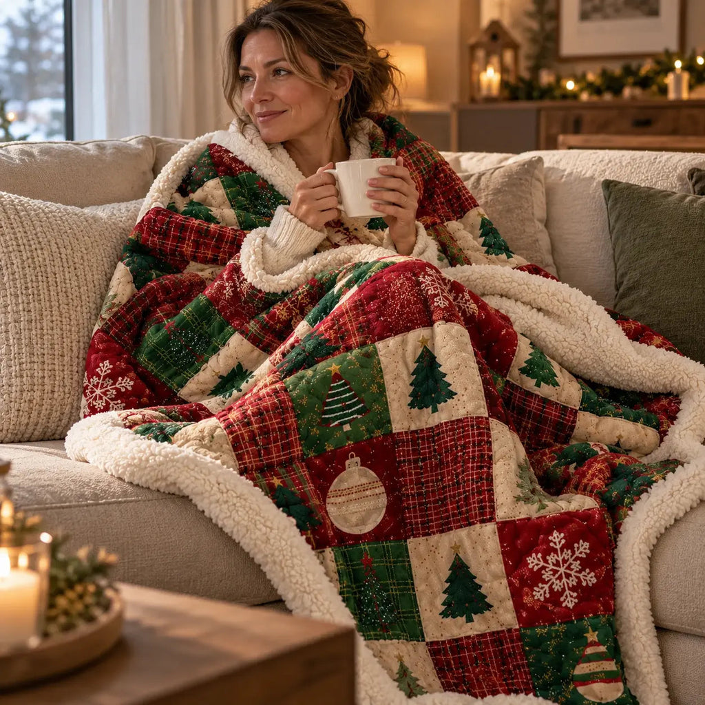 Christmas Patchwork Throw – 130x150cm