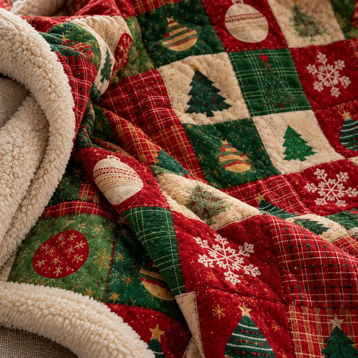 Christmas Patchwork Throw – 150x200cm