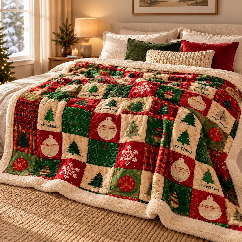 Christmas Patchwork Throw