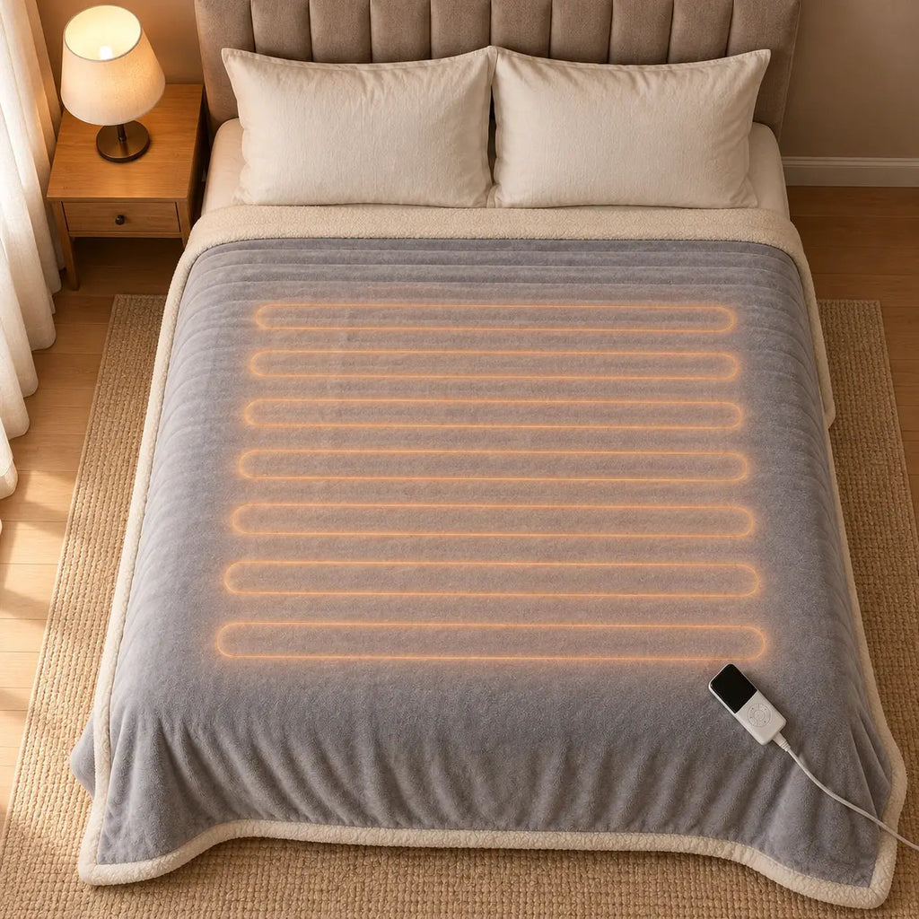 Electric Heated Throw – Grey 150x180cm