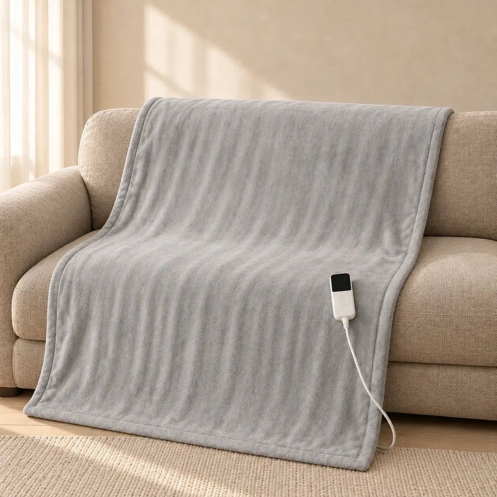 Electric Heated Throw – Grey 80x150cm