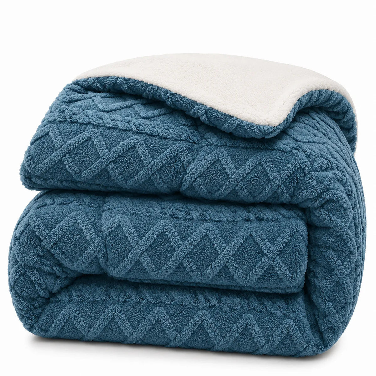 Raised-Pattern Weighted Throw – Beige 220x240cm
