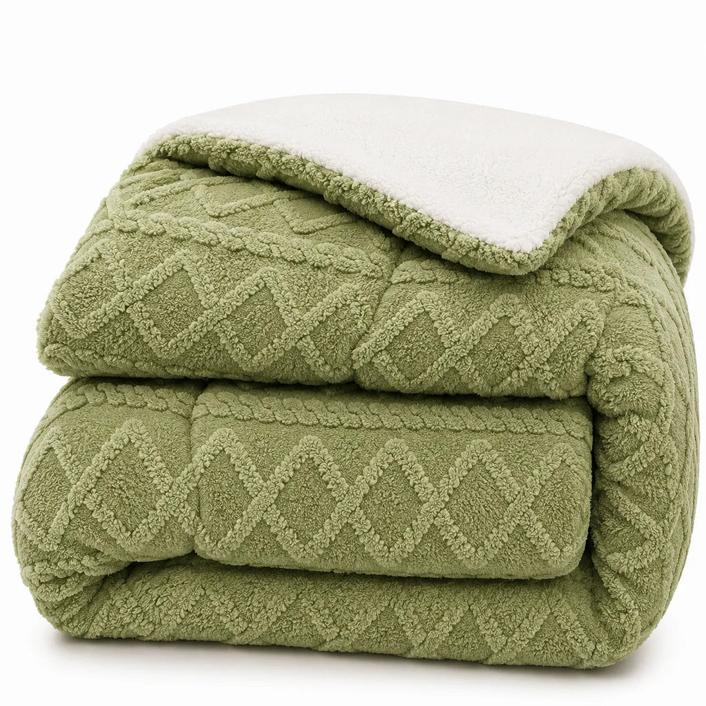 Raised-Pattern Weighted Throw – Pink 150x200cm
