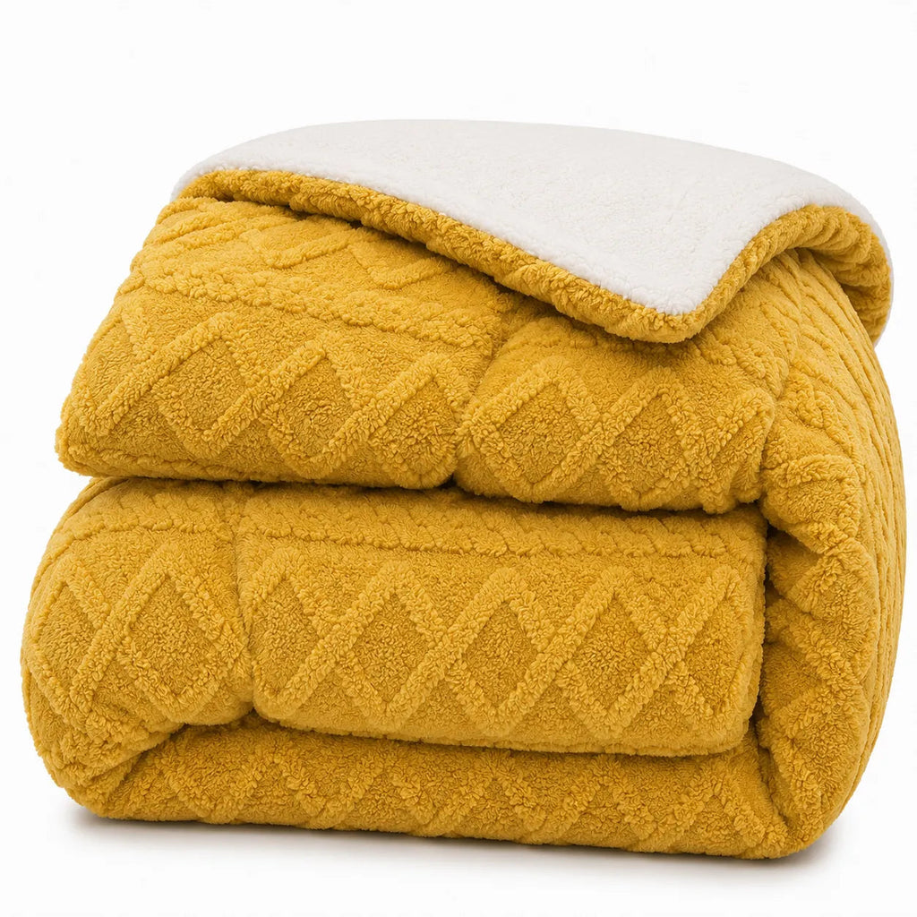 Raised-Pattern Weighted Throw – Pink 180x220cm