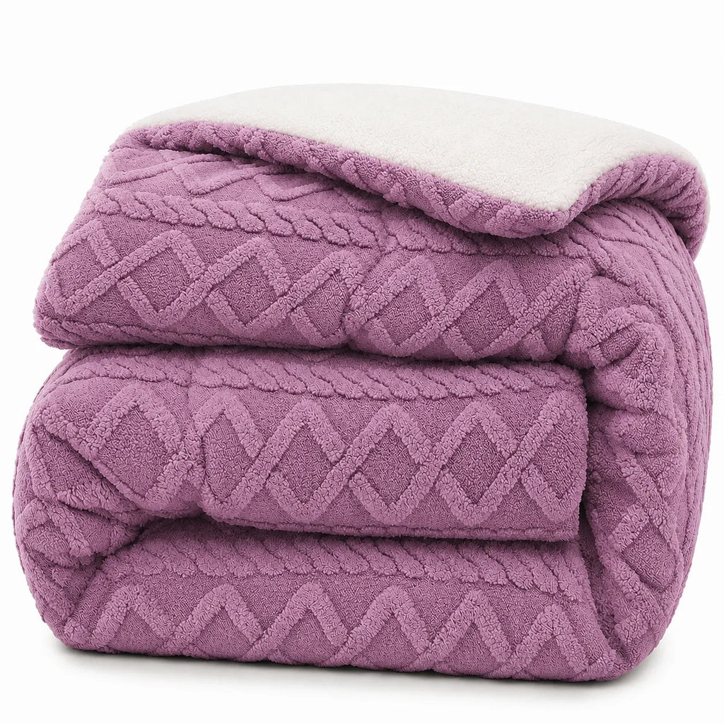 Raised-Pattern Weighted Throw – Pink 200x230cm