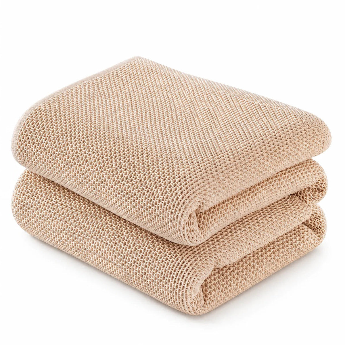 Ribbed Cotton Sofa Throw – Beige 200x230cm