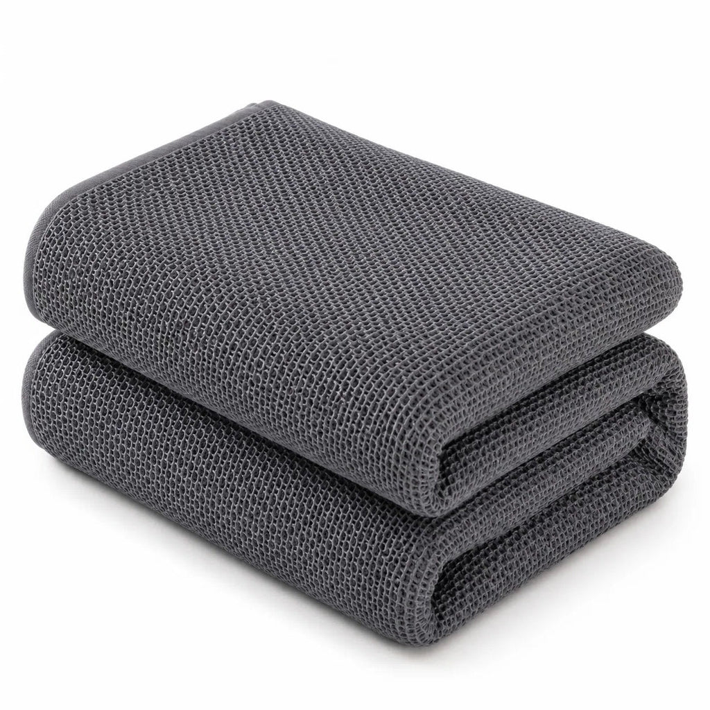 Ribbed Cotton Sofa Throw – Grey 100x150cm