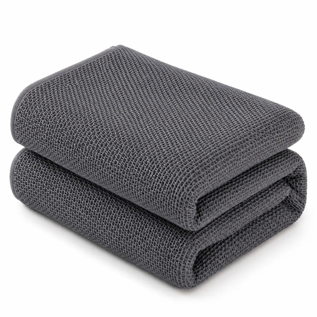 Ribbed Cotton Sofa Throw – Grey 100x150cm