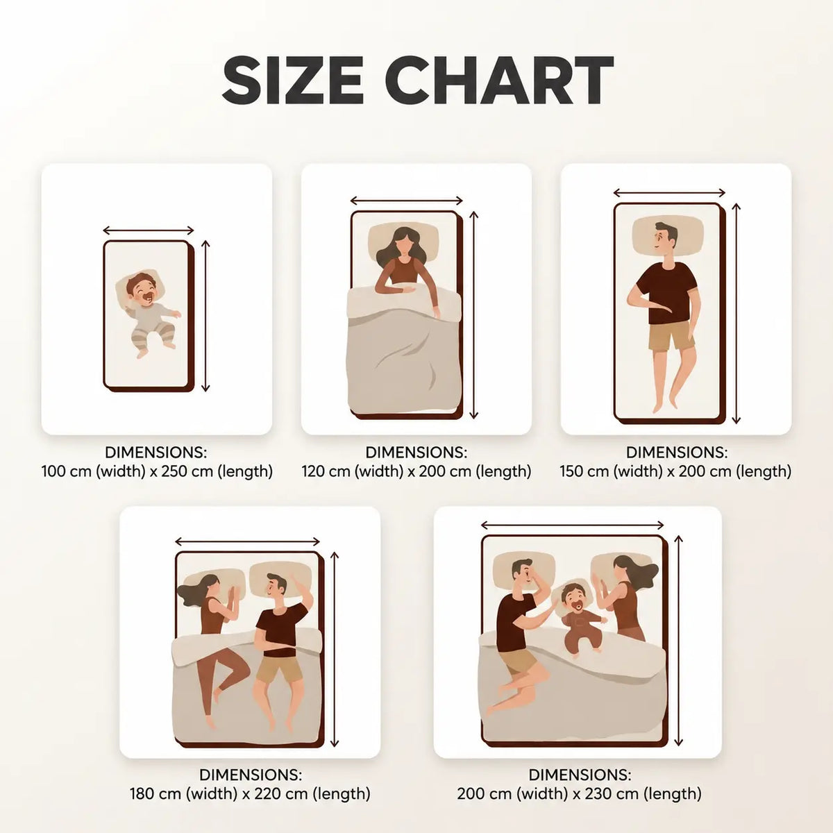 Size chart for White Textured Knitted Fringed Throw