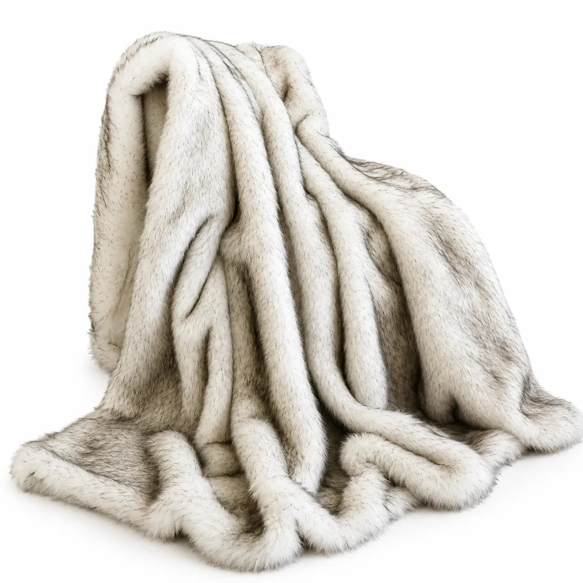Soft Faux Fur Throw – Yellow 100x150cm