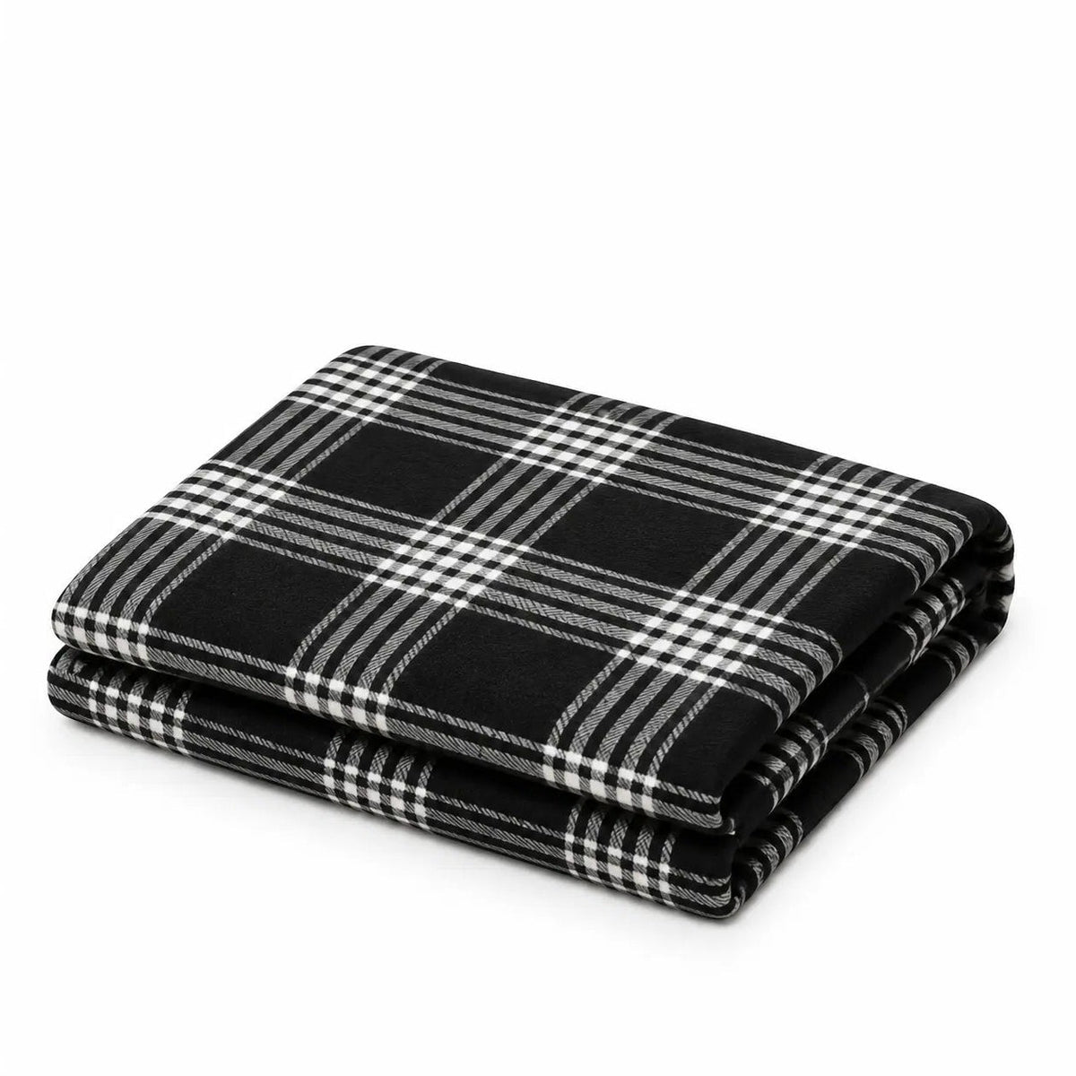 Tartan Sofa Throw – Black 125x100cm