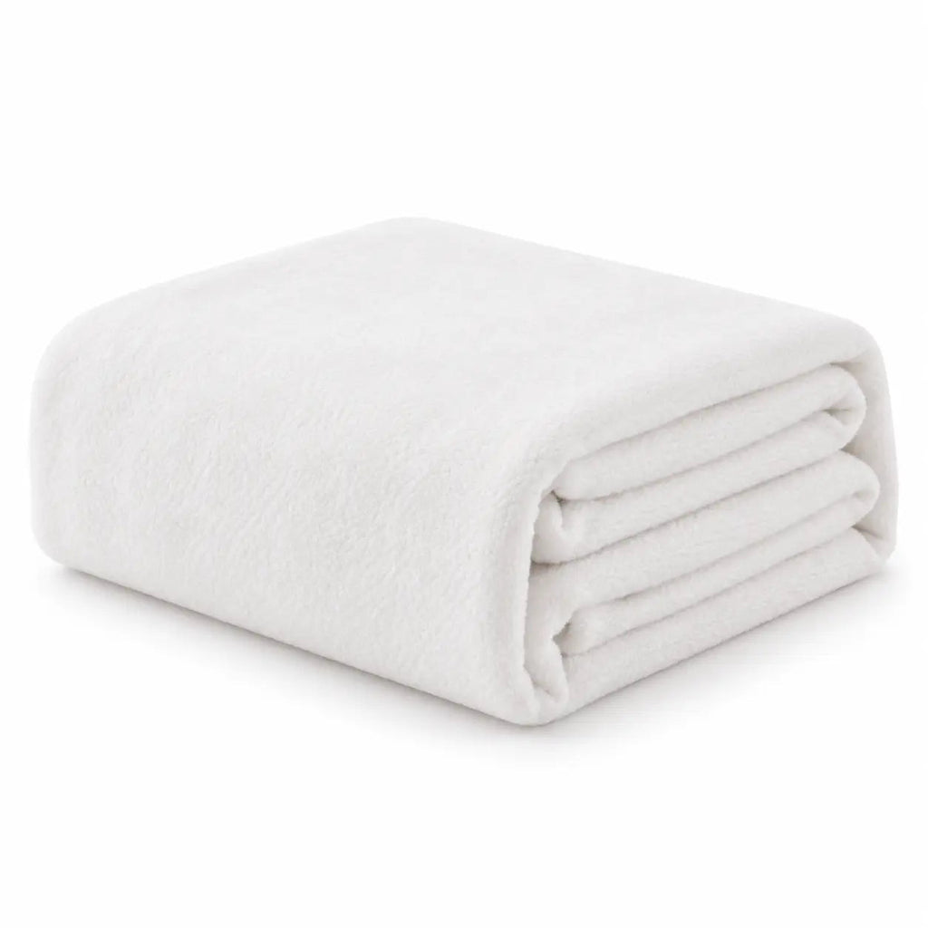 Warm Plain Fleece Throw – Beige 150x200cm