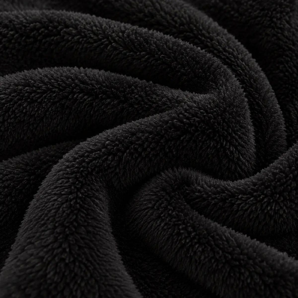 Warm Plain Fleece Throw – Black 150x200cm