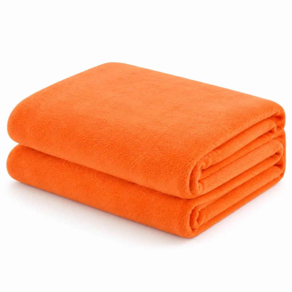 Warm Plain Fleece Throw – Dark grey 200x230cm
