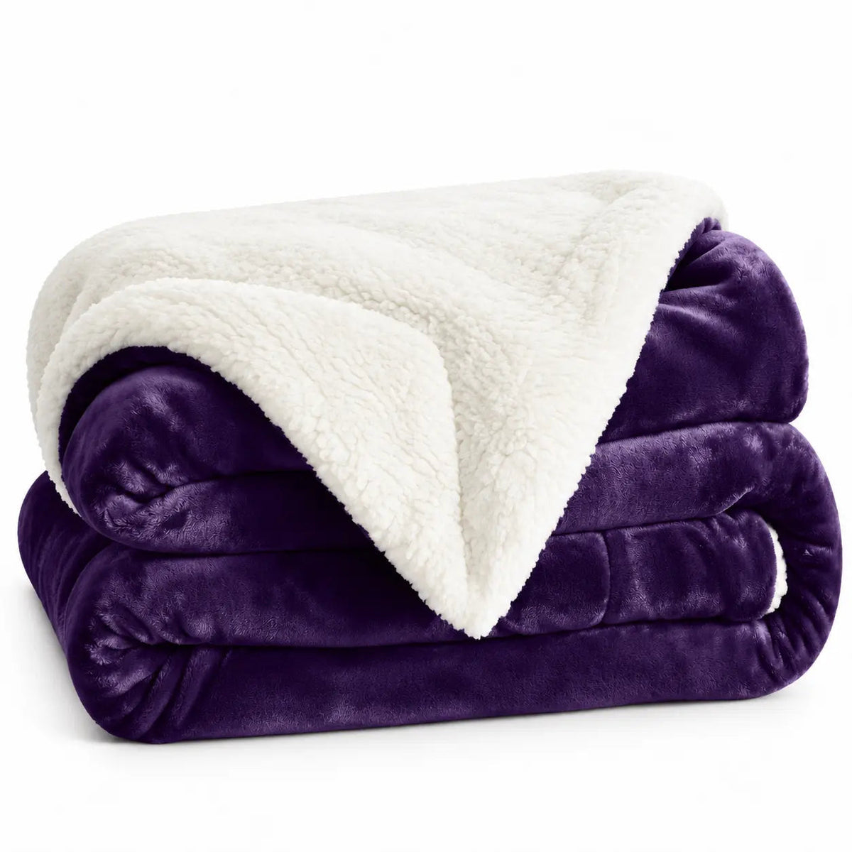 Warm Reversible Sherpa Throw – Black 130x150cm