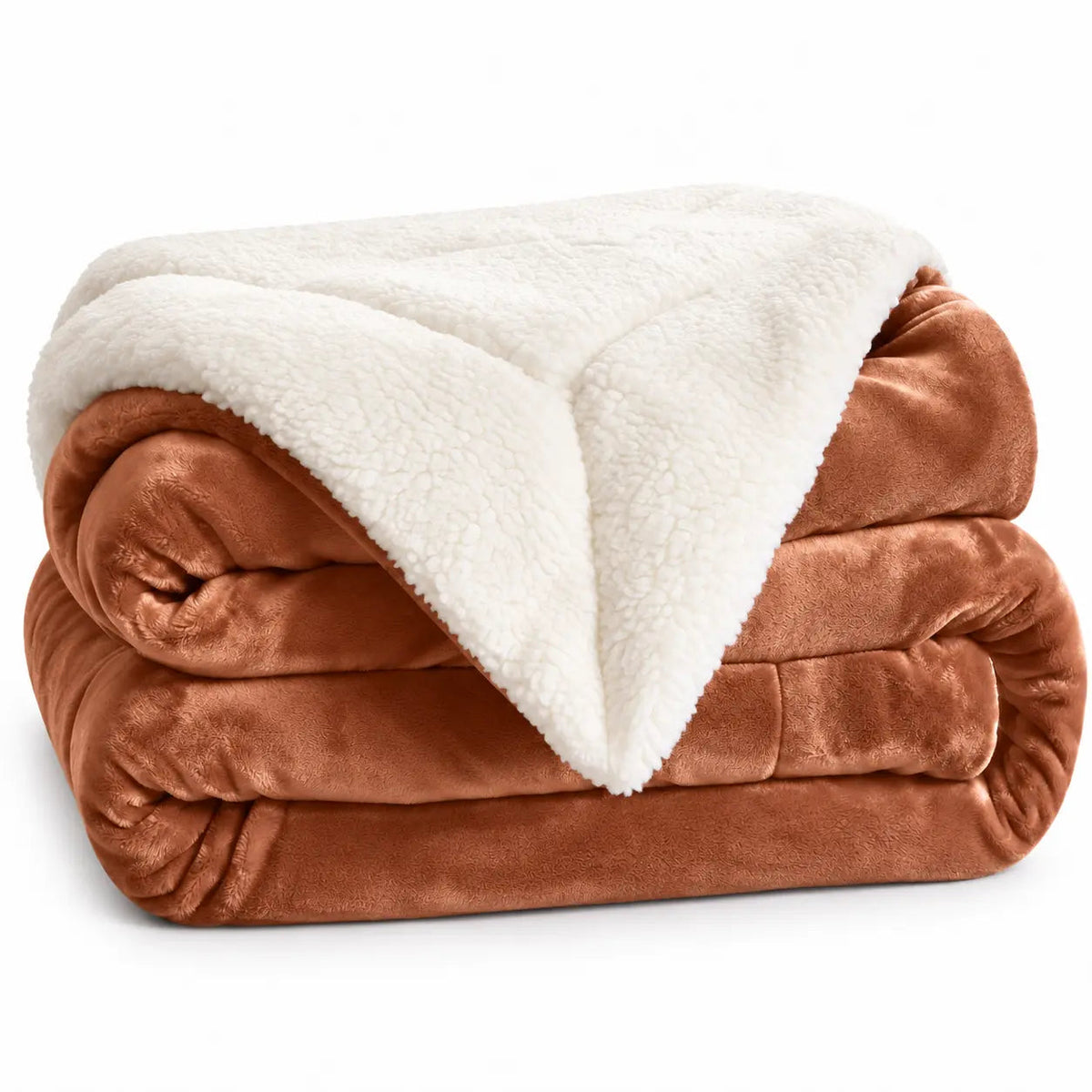 Warm Reversible Sherpa Throw – Light grey 130x150cm