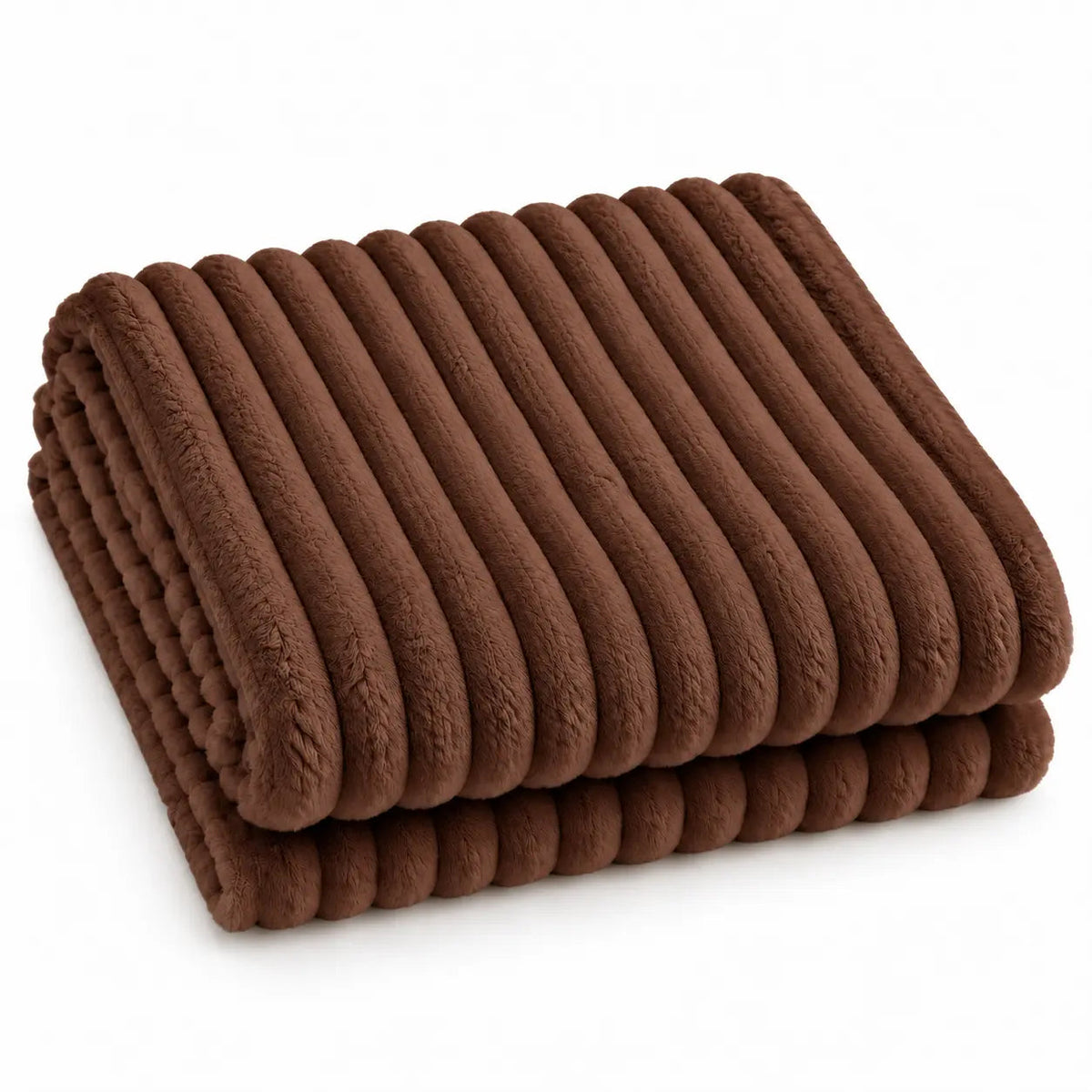 Warm Ribbed Velvet Sofa Throw – Beige 200x230cm