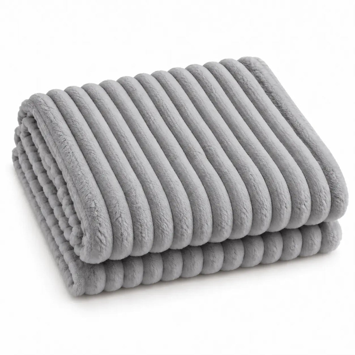 Warm Ribbed Velvet Sofa Throw – Black 150x200cm
